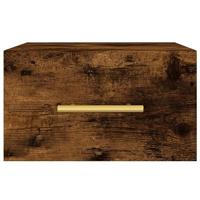 Nachtkastjes 2 st wandgemonteerd 35x35x20 cm gerookt eikenkleur - thumbnail