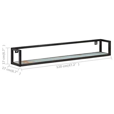 VidaXL Wandschappen 2 st 120 cm massief gerecycled hout