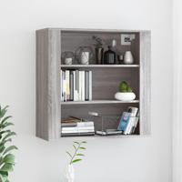 Wandkast 80x33x80 cm bewerkt hout grijs sonoma eikenkleurig - thumbnail