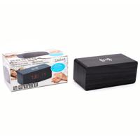 Digitale Wekker met draadloos oplaadsysteem - zwart - thumbnail