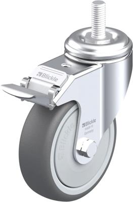 Blickle LKRA-PATH 101KF-FI-GS12 Zwenkwiel met rem Wieldiameter: 100 mm Draagvermogen (max.): 120 kg 1 stuk(s)