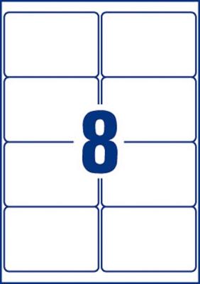 Etiket Avery Zweckform 3426 105x70mm wit 800stuks Etiket Avery Zweckform 3426 105x70mm wit 800stuks