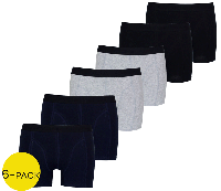 Onderbox boxershorts 6-pack grijs-zwart-blauw - thumbnail