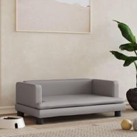 Hondenmand 80x45x30 cm kunstleer grijs - thumbnail