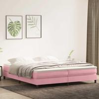 Boxspring zonder matras fluweel roze 200x220 cm - thumbnail