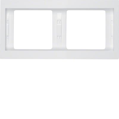 Berker K.1 afdekraam 2-voudig horizontaal polarwit