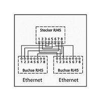 RJ45 kabelsplitter - CAT T-koppelstuk - F/UTP - voor internetkabels - ethernet kabel - CAT kabel - Grijs - thumbnail