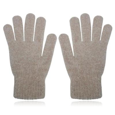 Zachte Dameshandschoenen - Khaki - Kasjmir-look in Small/Medium