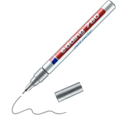 Paintmarker edding 780 oliebasis 0.8mm zilver Paintmarker edding 780 oliebasis 0.8mm zilver