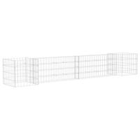 VidaXL Gabion plantenbak h-vormig 260x40x40 cm staaldraad - thumbnail