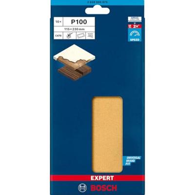 Bosch Accessoires Expert C470 schuurpapier voor vlakschuurmachines 115 x 230 mm, K100 10-delig - 2608900875