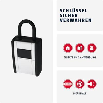 Cassetta portachiavi - ABUS - 797 LED KeyGarage B - Maniglia - Codice digitale personalizzabile - LED - Memoria per un massimo di 20 chiavi Cassetta portachiavi - ABUS - 797 LED KeyGarage B - Maniglia - Codice digitale personalizzabile - LED - Memoria per un massimo di 20 chiavi