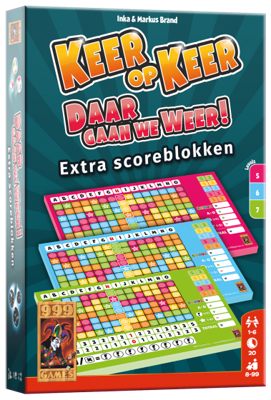 999Games scoreblokken keer op keer level 5/6/7 papier 3 stuks