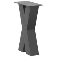 Salontafelpoten 2 st X-vormig 28x(42-43) cm staal antraciet - thumbnail