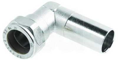 Bonfix knelkoppeling - Inschuifkniekoppeling - 22mm x 22u - Vertint Messing