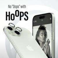 PanzerGlass™ Hoops camera lensbeschermer voor Apple iPhone 15 | 15 Plus - bescherming met stijl, schokbestendig glas, groen - thumbnail