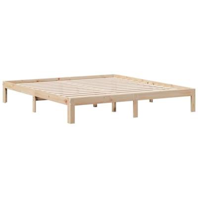 Bed met boekenkast zonder matras massief grenenhout 180x200 cm