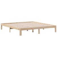 Bed met boekenkast zonder matras massief grenenhout 180x200 cm - thumbnail