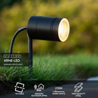 Lucide ARNE-LED - Tuinspot - Ø 6,3 cm - LED - GU10 - 1x5W 2700K - IP44 - Zwart - thumbnail
