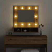 Spiegelkast met plank artisanaal eikenkleurig 62 x 31.5 x 62 cm - thumbnail