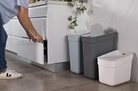 Curver ready to collect prullenbak GFT 20 liter wit-lichtgrijs - thumbnail
