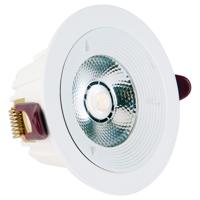LED Downlight Lonar - Inbouw Rond 7W - Dimbaar - Natuurlijk 4000K - Mat Wit Aluminium Ø98mm - thumbnail