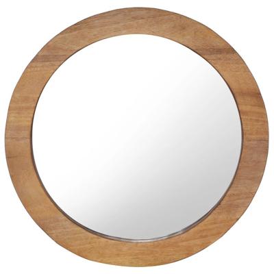 VidaXL Wandspiegel rond 60 cm teakhout VidaXL Wandspiegel rond 60 cm teakhout