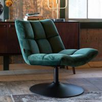 Dutchbone Fauteuil 'Bar' Velvet, kleur Donkergroen - thumbnail