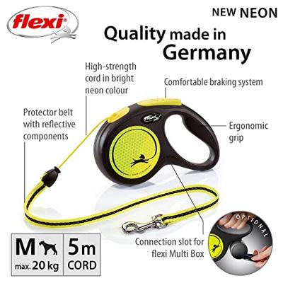 Hondenriem Trixie flexi New NEON Geel Reflecterend 5 m - thumbnail