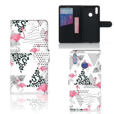 Huawei Y7 (2019) | Telefoonhoesje | Met pasjeshouder | Flamingo Triangle Huawei Y7 (2019) | Telefoonhoesje | Met pasjeshouder | Flamingo Triangle