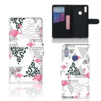 Huawei Y7 (2019) | Telefoonhoesje | Met pasjeshouder | Flamingo Triangle - thumbnail