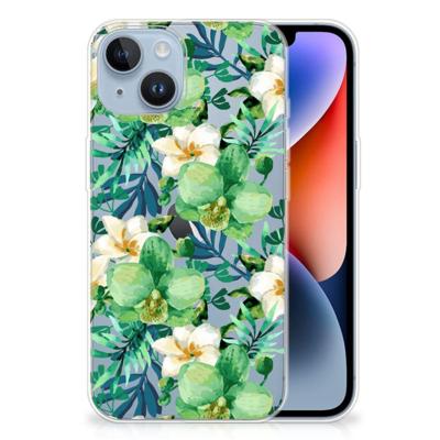 Apple iPhone 14 | TPU Case | Orchidee Groen Apple iPhone 14 | TPU Case | Orchidee Groen