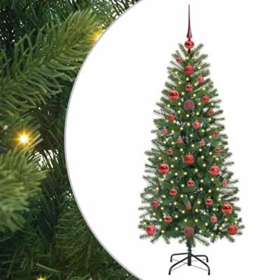 VidaXL Kunstkerstboom met 150 led met standaard groen 120 cm pe en pvc