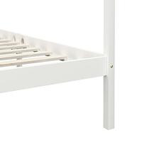 Hemelbedframe massief grenenhout wit 90x200 cm - thumbnail