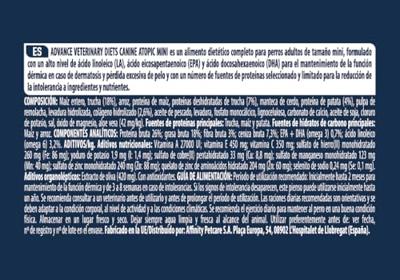 ADVANCE VETERINARY DIET DOG ATOPIC MINI