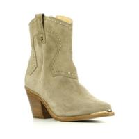 Red Rag 77156 suède cowboylaarzen met studs beige - thumbnail