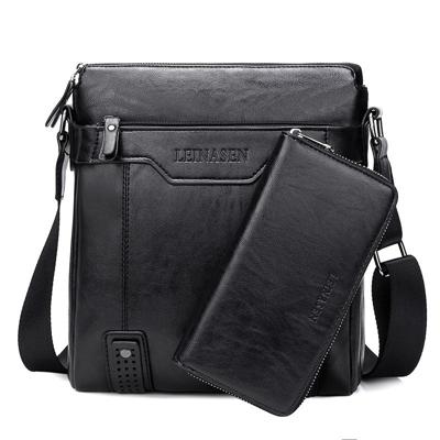 WEIXIER 15036 multifunctionele mannen Business Messenger Bag één schoudertas met handtas (zwart) WEIXIER 15036 multifunctionele mannen Business Messenger Bag één schoudertas met handtas (zwart)