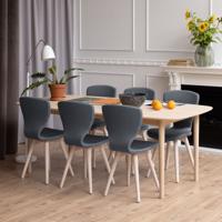 Bendt Eettafel 'Ove' Eiken Whitewash, 210 x 100cm - thumbnail