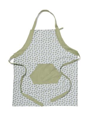 HEMA Keukenschort met stippen chambray katoen (groen)