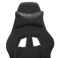 Gamestoel draaibaar kunstleer zwart - thumbnail