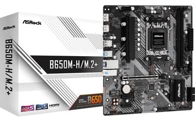 ASRock B650M-H/M.2+ Moederbord Socket AMD AM5 Vormfactor Micro-ATX Moederbord chipset AMD® B650