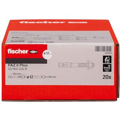 Fischer 564669 FAZ II Plus 12/160 GS R Boutanker 260 mm 12 mm 20 stuk(s) Fischer 564669 FAZ II Plus 12/160 GS R Boutanker 260 mm 12 mm 20 stuk(s)