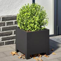 VidaXL Plantenbakken 2 st 30x30x30 cm staal zwart - thumbnail