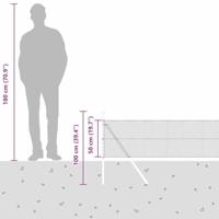 VidaXL Afrasteringspaal groen 25 x 0,5 m (13 mm gaas) staal - thumbnail