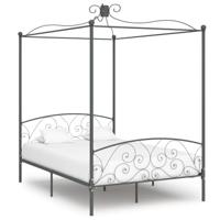 Hemelbedframe metaal grijs 140x200 cm - thumbnail