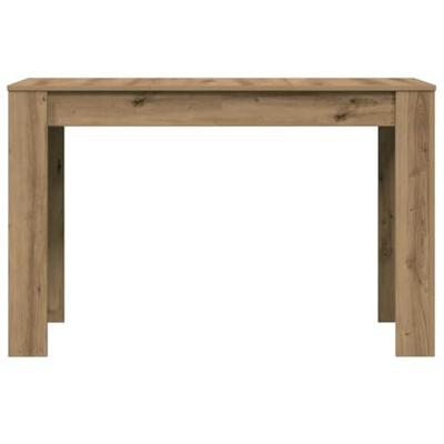 Eettafel 120x60x76 cm bewerkt hout artisanaal eikenkleur