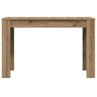 Eettafel 120x60x76 cm bewerkt hout artisanaal eikenkleur - thumbnail