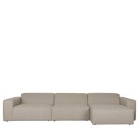 Zuiver Milka 4,5-zits bank rechts Cappuccino - thumbnail