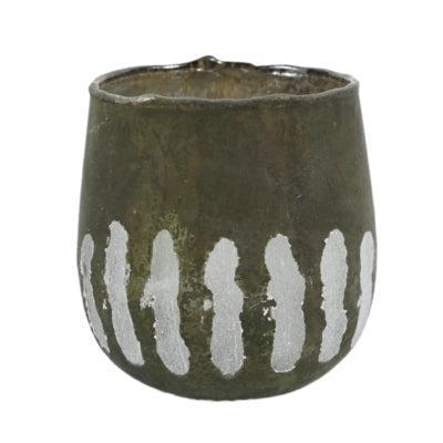 PTMD theelichthouder limaa s groen 10 cm | 6 stuks