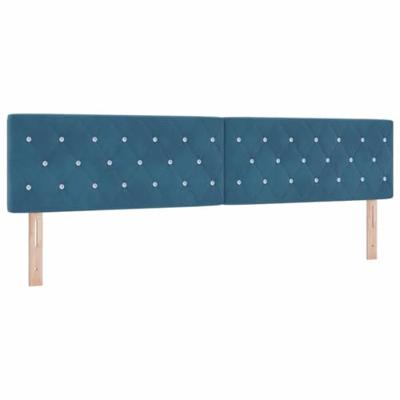 LED Hoofdbord met LED -striplichten Donkerblauw 100 cm Fluweel